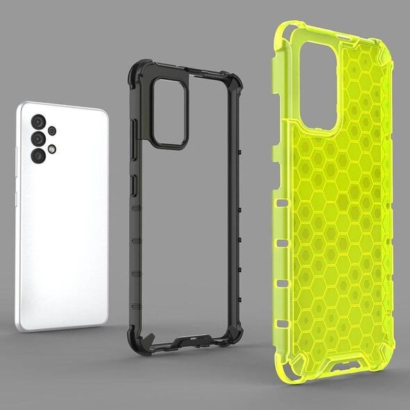 Hurtel Honeycomb etui pancerny pokrowiec z żelową ramką Samsung Galaxy A03s (166,5) niebieski 10757731 9145576244975