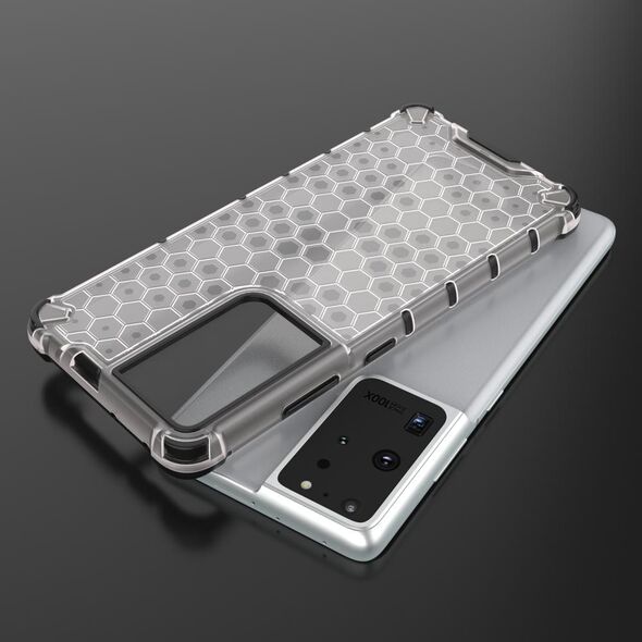 Hurtel Honeycomb etui pancerny pokrowiec z żelową ramką Samsung Galaxy S22 Ultra niebieski 10757744 9145576244883