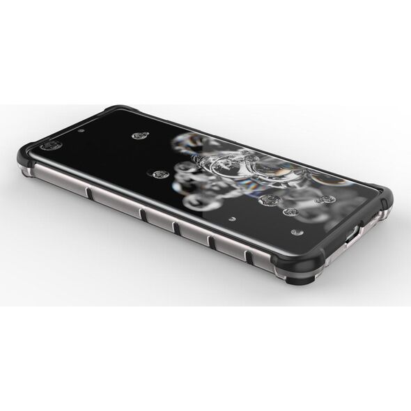 Hurtel Honeycomb etui pancerny pokrowiec z żelową ramką Samsung Galaxy S22 Ultra przezroczysty 10757745 9145576244890