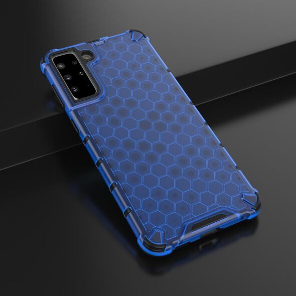 Hurtel Honeycomb etui pancerny pokrowiec z żelową ramką Samsung Galaxy S22 niebieski 10757747 9145576244944
