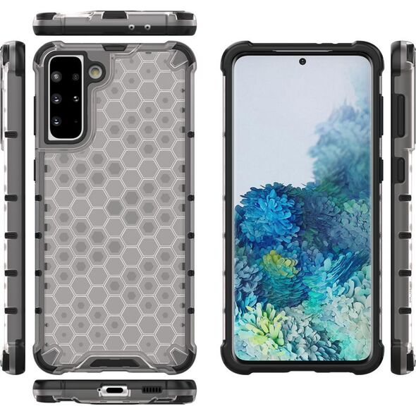 Hurtel Honeycomb etui pancerny pokrowiec z żelową ramką Samsung Galaxy S22+ (S22 Plus) przezroczysty 10757751 9145576244920