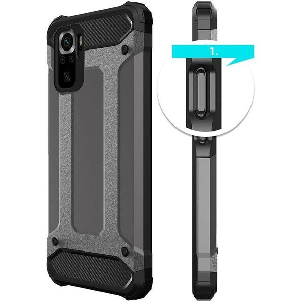 Hurtel Hybrid Armor pancerne hybrydowe etui pokrowiec Xiaomi Redmi Note 11T 5G / Redmi Note 11S 5G / Poco M4 Pro 5G niebieski 10757764 9145576244357