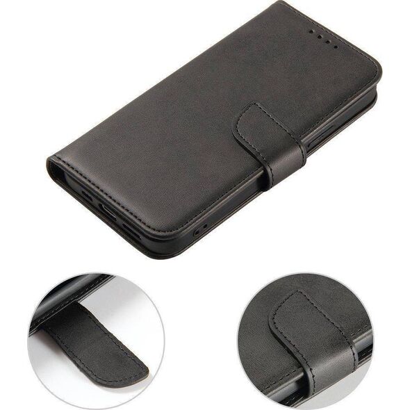Hurtel Magnet Case elegancki futerał etui pokrowiec z klapką i funkcją podstawki OnePlus Nord N200 5G czarny 10757801 9145576246092