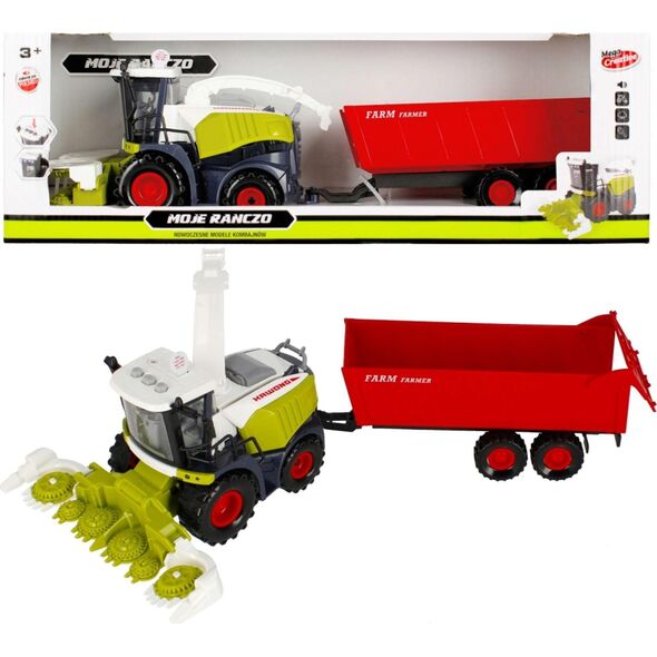 Mega Creative Moje ranczo Kombajn z przyczepą 40 cm ze światłem i dźwiękami 10761352 5904335829549
