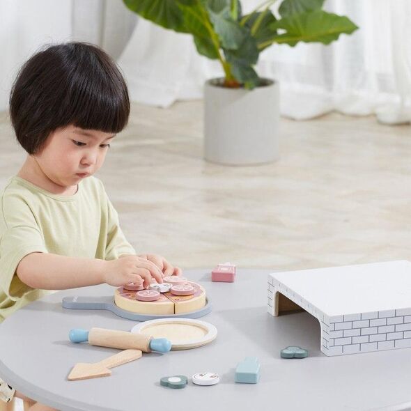 Viga Toys VIGA PolarB Drewniany Zestaw do Robienia Pizzy Piec Akcesoria 10801525 6971608440595