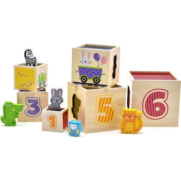 Viga Toys VIGA Drewniana Piramidka Układanka Klocki Sorter 10801526 6971608445729
