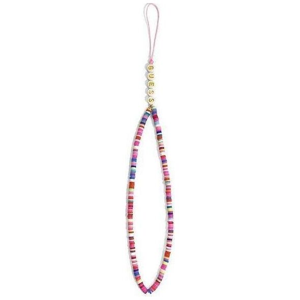 Guess Guess zawieszka GUSTGMPP Phone Strap wielokolorowy różowy/multicolor pink Heishi Beads 10802287 3666339048358