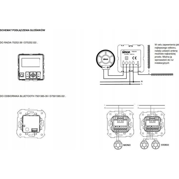 Kontakt-Simon Głośnik sufitowy 5" Kontakt-Simon Simon 54 / Simon 82 05073-39 do sufitów podwieszanych 7W 16 Ohm bez obudowy 10802865 8421053287019