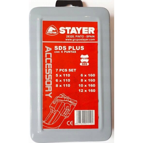 Wiertło Stayer ZESTAW WIERTEŁ SDS-PLUS 7SZT STAYER 10803609 8427648215191