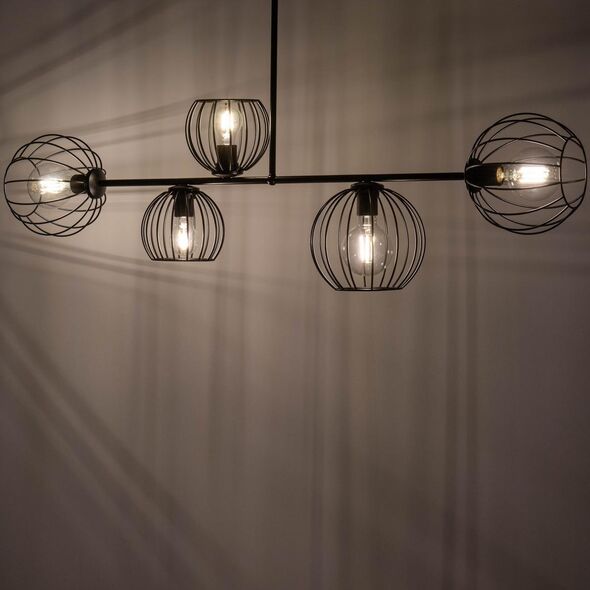 Lampa wisząca Sigma Sufitowa lampa loftowa Madam 32368 metalowy zwis nad łóżko czarny 10899929 5907554419461