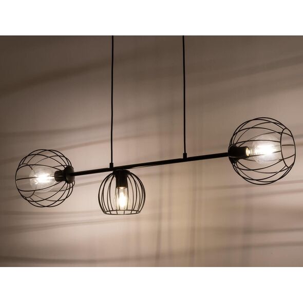 Lampa wisząca Sigma Zwis na listwie Madam 32370 czarna lampa wisząca metalowe pręty 10899933 5907554419485