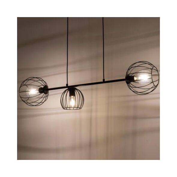 Lampa wisząca Sigma Zwis na listwie Madam 32370 czarna lampa wisząca metalowe pręty 10899933 5907554419485