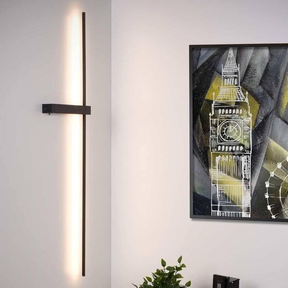 Kinkiet Lucide Nowoczesna lampa ścienna Segin listwa LED 10W 2700K metal czarna 10899985 5411212126917