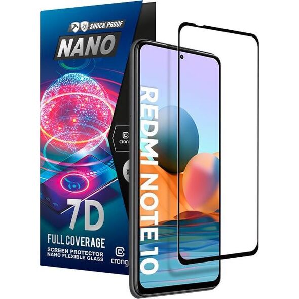 Crong Crong 7D Nano Flexible Glass - Niepękające szkło hybrydowe 9H na cały ekran Xiaomi Redmi Note 10 5G 11089203 5904310701587