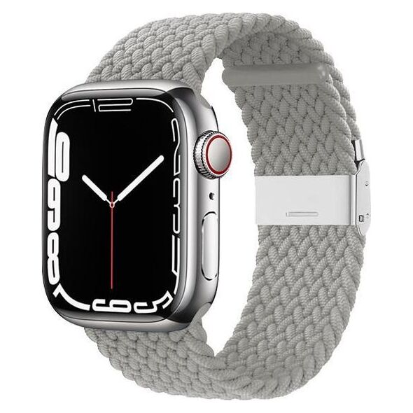 Crong Crong Wave Band - Pleciony pasek do Apple Watch 42/44/45 mm (jasny szary) 11089214 5904310701549