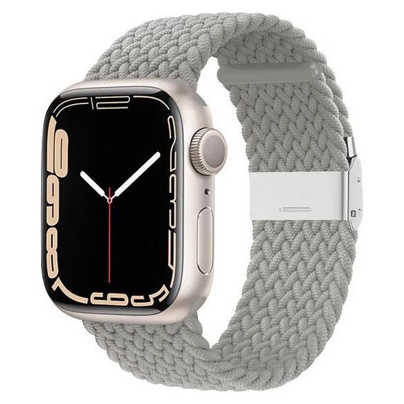 Crong Crong Wave Band - Pleciony pasek do Apple Watch 42/44/45 mm (jasny szary) 11089214 5904310701549