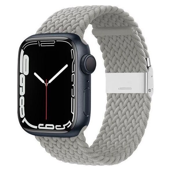 Crong Crong Wave Band - Pleciony pasek do Apple Watch 42/44/45 mm (jasny szary) 11089214 5904310701549