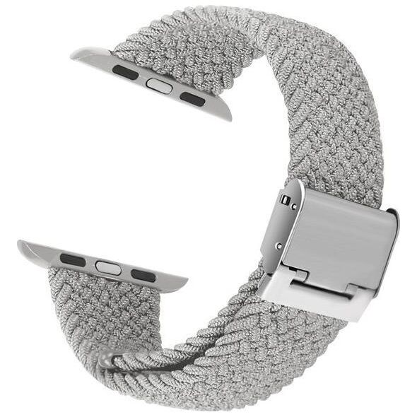 Crong Crong Wave Band - Pleciony pasek do Apple Watch 42/44/45 mm (jasny szary) 11089214 5904310701549