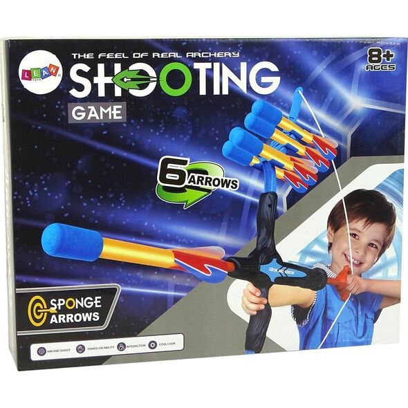 Lean Sport Łuk Sportowy Duży Zasięg 6 Strzał Dla Dzieci Niebiesko-Czarny 11089745 5904665992722