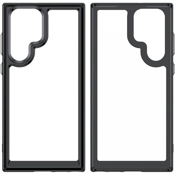 Hurtel Outer Space Case etui do Samsung Galaxy S22 Ultra sztywny pokrowiec z żelową ramką czerwony 11101099 9145576248782