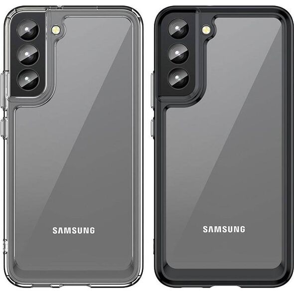 Hurtel Outer Space Case etui do Samsung Galaxy S22+ (S22 Plus) sztywny pokrowiec z żelową ramką czerwony 11101109 9145576248737