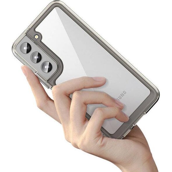 Hurtel Outer Space Case etui do Samsung Galaxy S22+ (S22 Plus) sztywny pokrowiec z żelową ramką czerwony 11101109 9145576248737