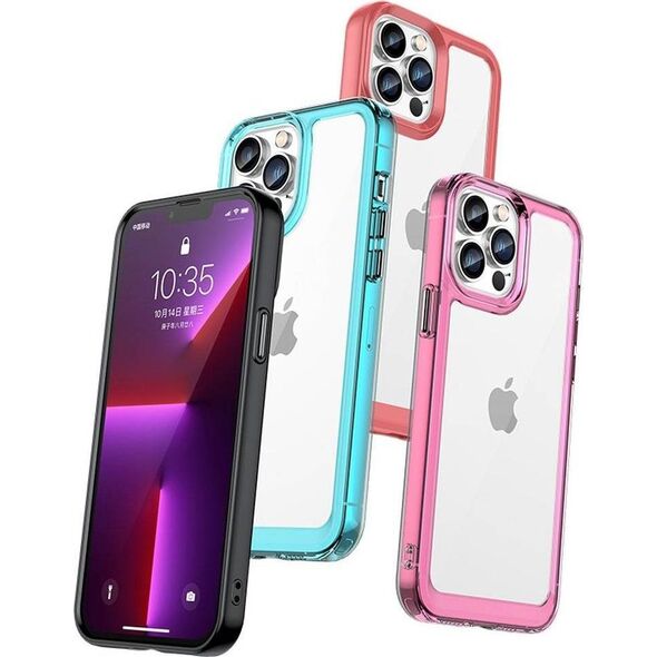 Hurtel Outer Space Case etui do iPhone 12 Pro Max sztywny pokrowiec z żelową ramką niebieski 11101125 9145576248478