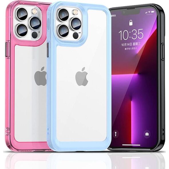 Hurtel Outer Space Case etui do iPhone 12 Pro Max sztywny pokrowiec z żelową ramką niebieski 11101125 9145576248478