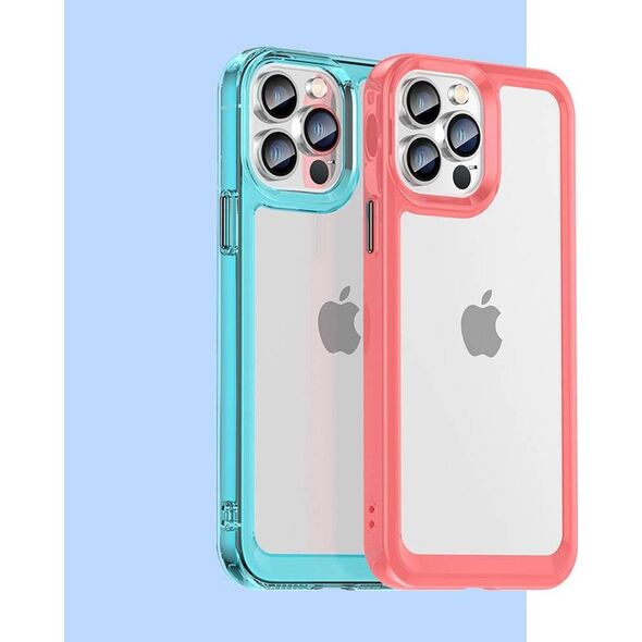 Hurtel Outer Space Case etui do iPhone 13 Pro Max sztywny pokrowiec z żelową ramką niebieski 11101140 9145576248621