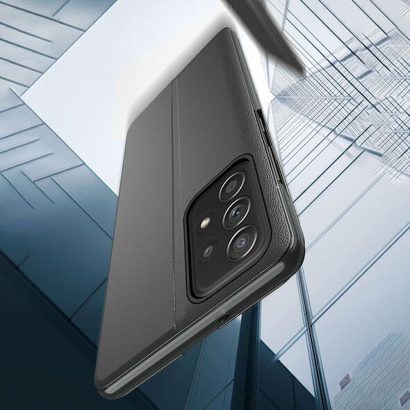 Hurtel Eco Leather View Case elegancki futerał etui z klapką i funkcją podstawki Samsung Galaxy A73 niebieski 11112599 9145576245637