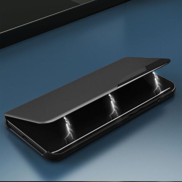 Hurtel Eco Leather View Case elegancki futerał etui z klapką i funkcją podstawki Samsung Galaxy A73 niebieski 11112599 9145576245637