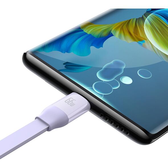Kabel USB Baseus USB-A - USB-C + microUSB + Lightning 1.1 m Fioletowy (BSU3357PRP) 11112649 6932172609115