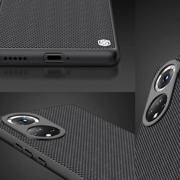 Nillkin Nillkin Textured Case wytrzymałe wzmocnione etui z żelową ramką i nylonem na tyle Honor 50 Pro czarny 11114225 6902048222311
