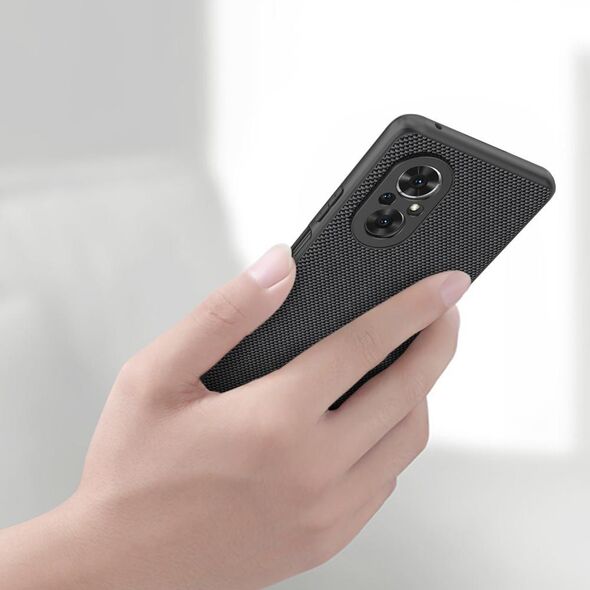 Nillkin Nillkin Textured Case wytrzymałe wzmocnione etui z żelową ramką i nylonem na tyle Honor 50 SE czarny 11114231 6902048222328