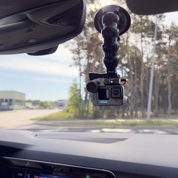 Hurtel GoPro uchwyt z przyssawką do kamer sportowych GoPro, DJI, Insta360, SJCam, Eken + adapter do smartfona (GoPro car suction cup) 11114272 9145576245965