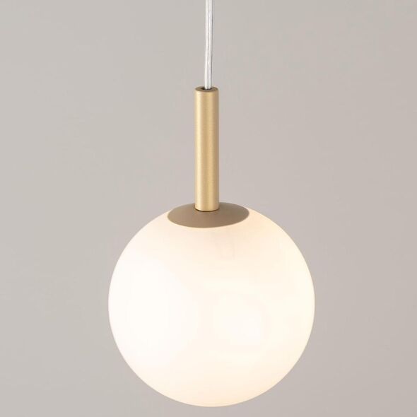 Lampa wisząca Sigma Złota lampa wisząca Gama mleczna kula nad stół do jadalni 11204334 5905143280003