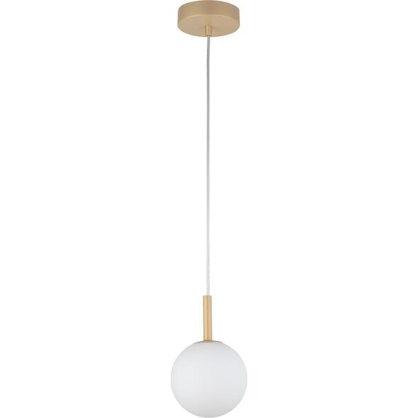 Lampa wisząca Sigma Złota lampa wisząca Gama mleczna kula nad stół do jadalni 11204334 5905143280003
