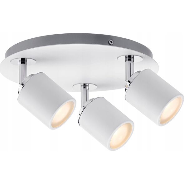 Lampa sufitowa Paulmann Spotlight Tube IP44 max. 3x10W GU10 Biały/Chrom 230V Metal 11221029 4000870667194