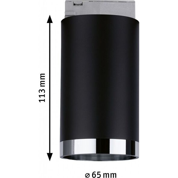 Paulmann URail System Spot Tube max. 10W GU10 Czarny Mat/Chrom 230V 11221089 4000870969182