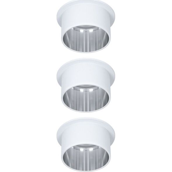 Paulmann Oprawa wpuszczana Gil Coin 3StepDim rd starr LED 3x6W 2700K 230V weiß matt/eisen Alu 11221146 4000870933855