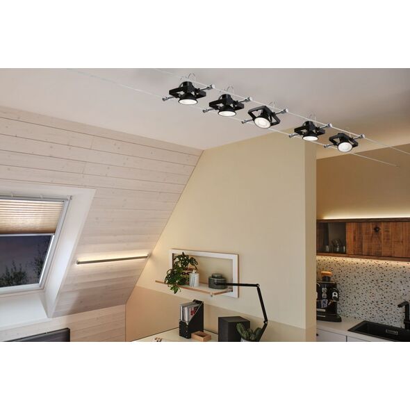 Paulmann LED GU5,3 445lm 4000K 36° Czarny mat ściem 12V 6,5W 11221382 4000870288726