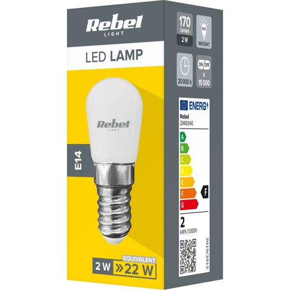 Rebel Lampa LED do lodówki Rebel 2W, E14  4000K, 230V 11237516 5901890074049