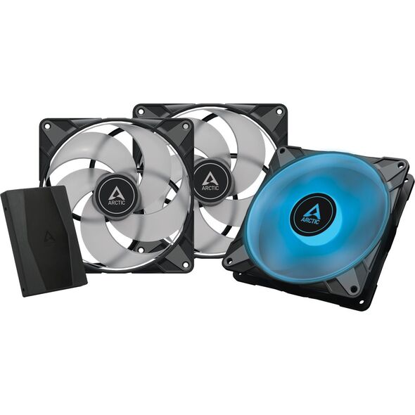 Wentylator Arctic P14 PWM PST RGB 0dB 3-pack + Hub (ACFAN00256A) 11237975 4895213703499