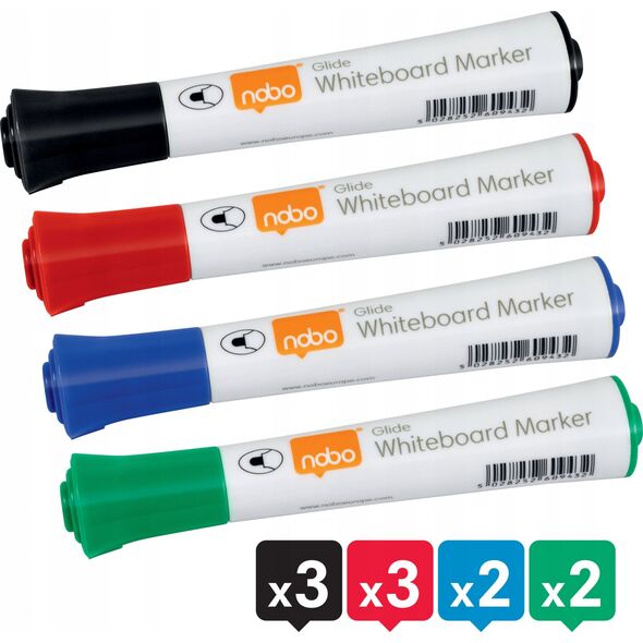 Nobo Markery Glide Ink r?ne kolory 10 szt 11238102 5028252609449