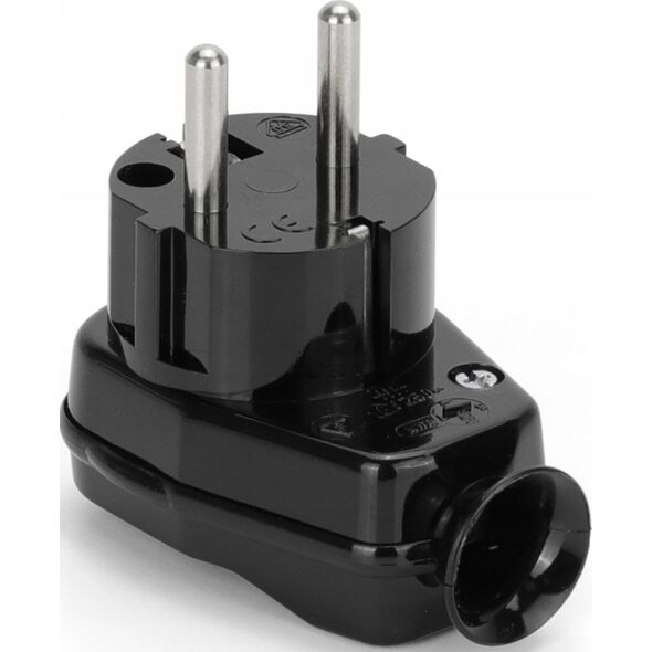 Montis Wtyczka rozbieralna kątowa z włącznikiem Uni-Schuko 2p+Z| WT-16U/LK CZARNY MT094-C 11238220 5901811405600