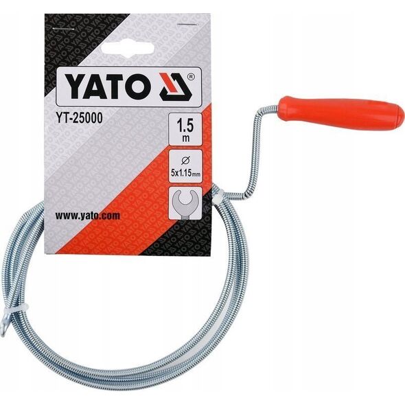 Yato YATO SPIRALA DO CZYSZCZENIA KANALIZACJI  1,5m x 5mm 11238936 5906083054266