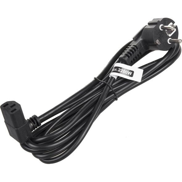Kabel zasilający Maclean Kabel zasilający Maclean, kątowy, 3 pin, wtyk EU, 1.5m, MCTV-851 11239027 5902211126911