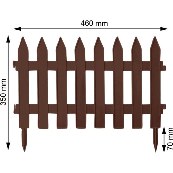 Prosperplast Płotek ogrodowy Garden Classic 3,2m brązowy 11240241 5905197340302