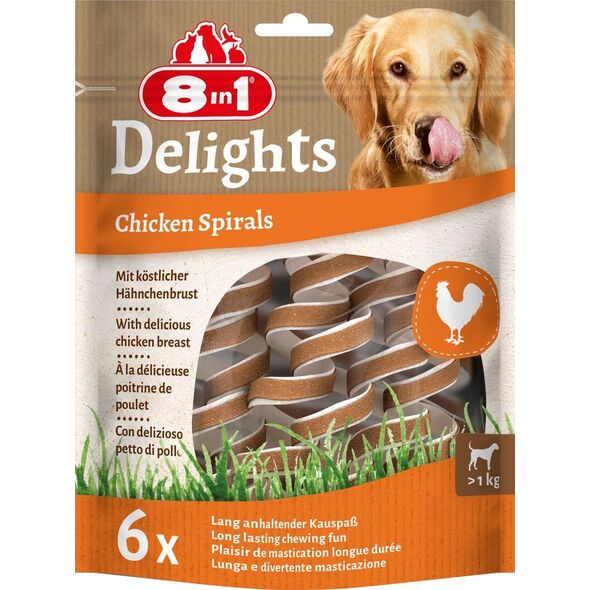 8in1 8in1 Przysmak Delights Chicken Spirals 11251625 4048422154761