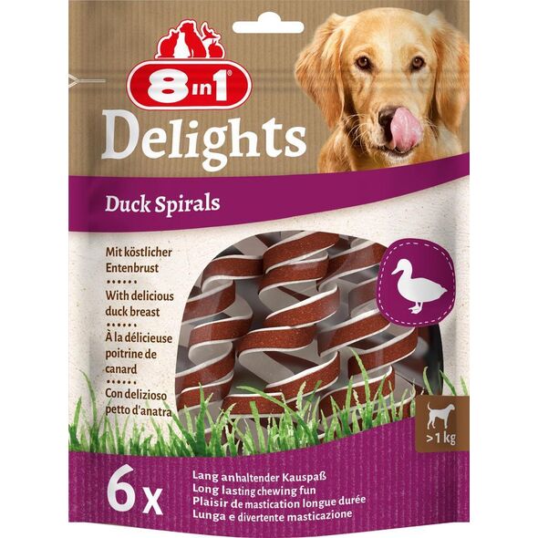 8in1 8in1 Przysmak Delights Duck Spirals 11251741 4048422154822